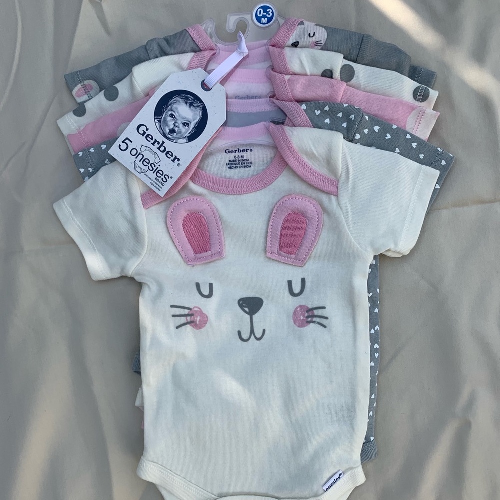 Gerber Springtime Onesie 5-pack